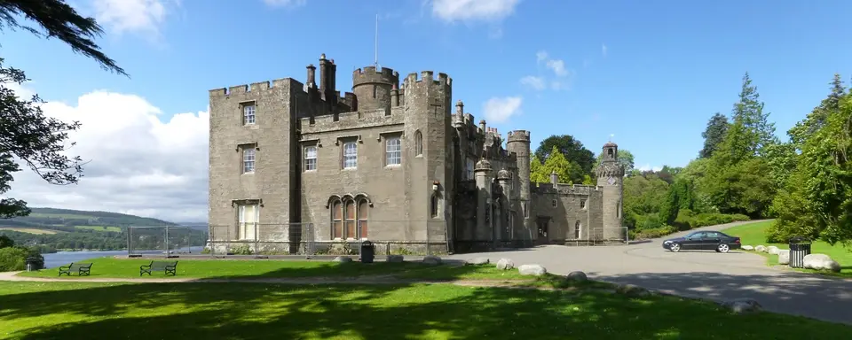 Balloch Castle in the country park at Balloch, where a half marathon starts