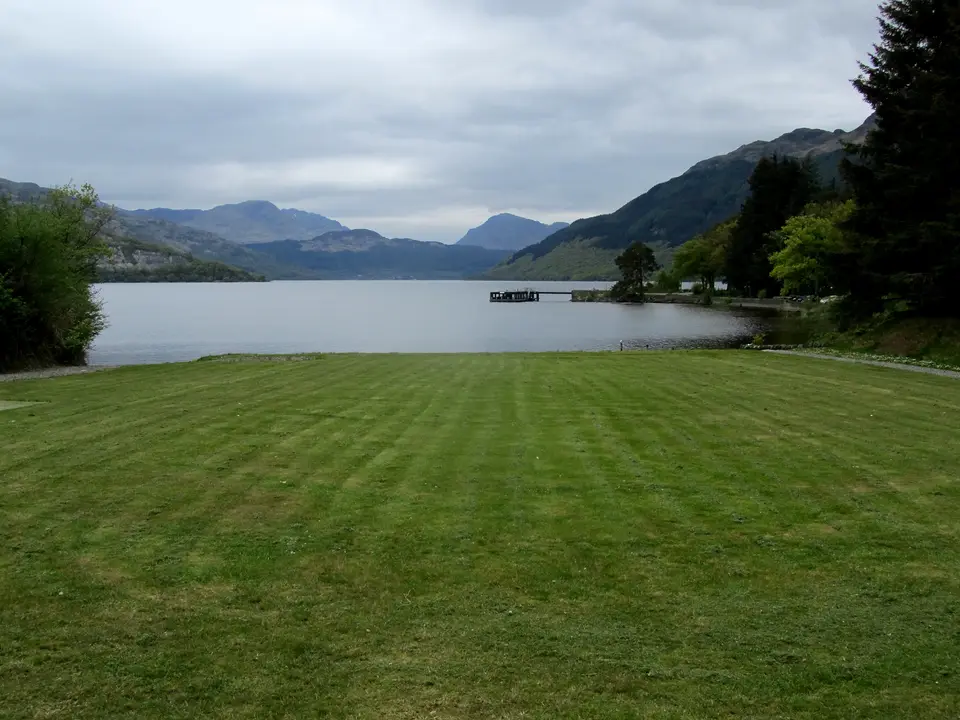 Loch Lomond seen from the east shore with hills across the water