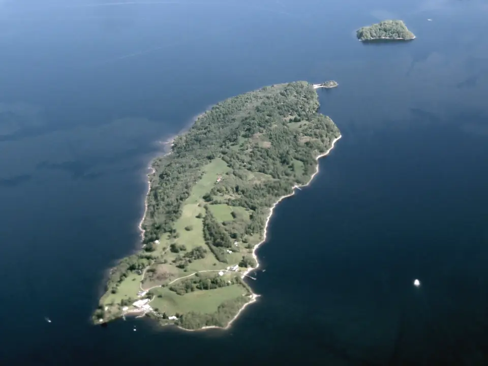 Inchmurrin, one of the Loch Lomond islands, seen from the air