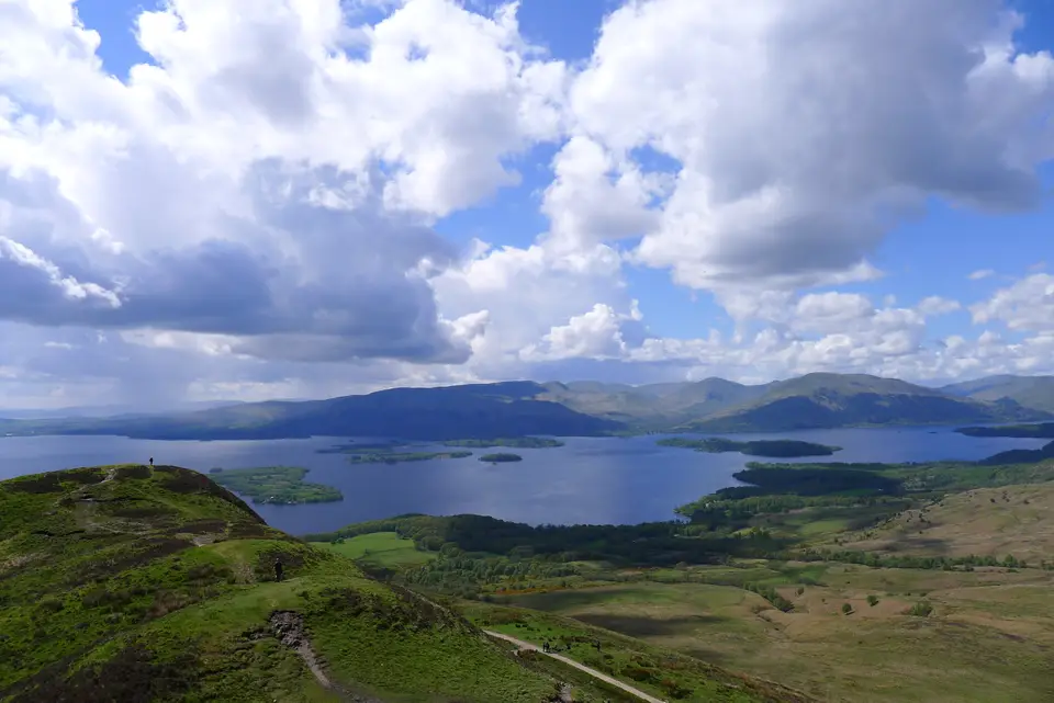 Loch Lomond and its islands seen from Conic Hill