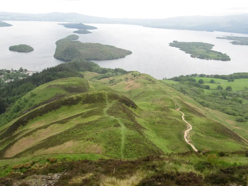 The ridge of Conic Hill above the islands of Loch Lomond